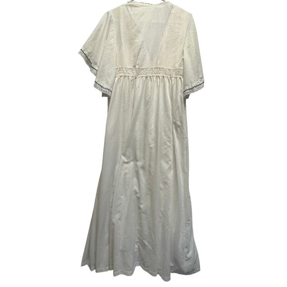 Vintage Gilead White Embroidered Nightgown & Robe Set Medium Cottagecore Lace - Picture 16 of 16